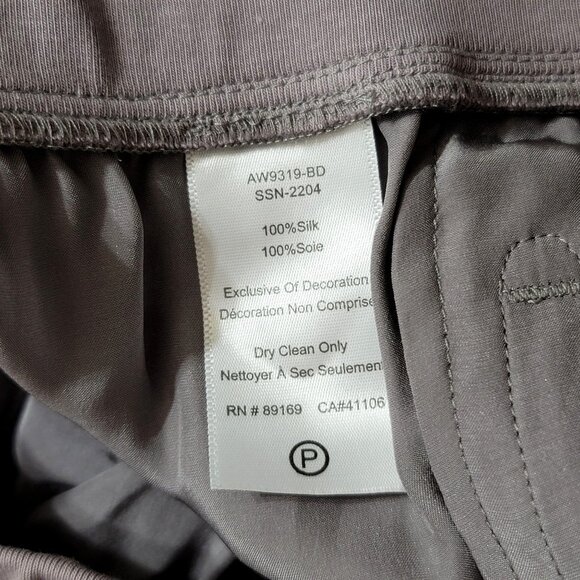 ATM Anthony Thomas Mellilo Silk Joggers Pants L Gray FLAW - Picture 10 of 10